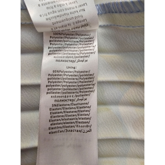 Chi Chi London Blue Floral Print Ruffle Pleated Midi Dress Size 16 - Picture 10 of 10